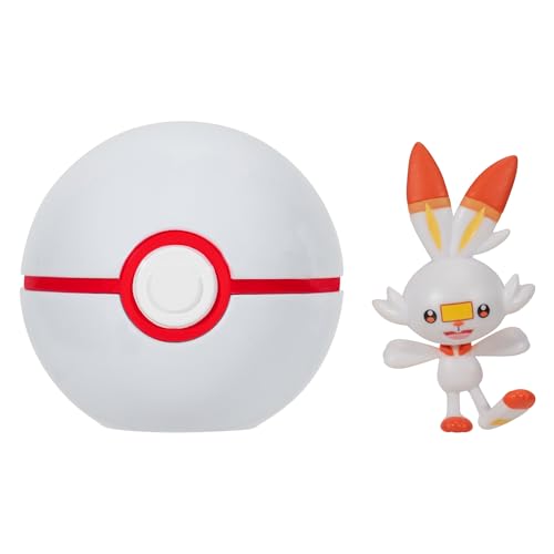 Pokémon Clip ‘N’ Go Scorbunny and Premier Ball - Includes 2-Inch Battle Figure and Premier Ball Accessory - Image 2
