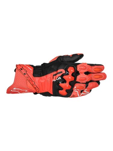 Alpinestars Gp Plus R V3 Leather Gloves 2XL, Light Red/Red Fluo/Black