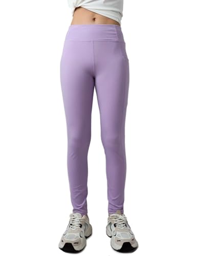 Girls Leggings High Waisted Yoga Athletic Workout Pants with Pockets