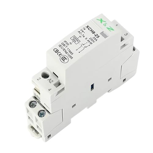 Contacteur modulaire 2P 20A 2NO sur rail DIN pour tableau électrique monophasé
