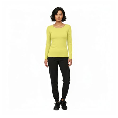 Image of Natural Uniforms Women's Long Sleeve Underscrub T-Shirt - Cotton Blend Scrub Base Layer for Nurses & Medical Professionals