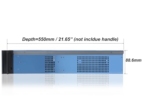 Image of RackChoice 2U Rack Mount Server Chassis 2x5.25 + 6x3.5 ATX /MATX Compatible ATX PSU with Top or Side Cooling