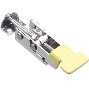 Southco A1-10-701-50 Over-Center Draw Latch, Large Size, Type A Keeper, Stainless Steel, Passivated, with Yellow Vinyl Grip