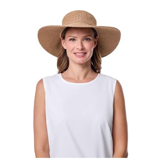 Coolibar UPF 50+ Women's Perla Packable Wide Brim Sun Protection Hat