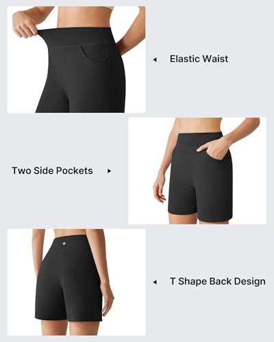 Image of G4Free EverGoing Women's Casual Shorts High Waisted 4'' / 5'' Comfy Shorts with Pockets for Yoga Workout Lounge