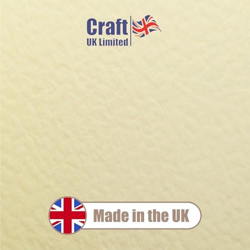 Image of Craft UK W110 A6 Hammered Card and Envelope Pack of 50 - Ivory