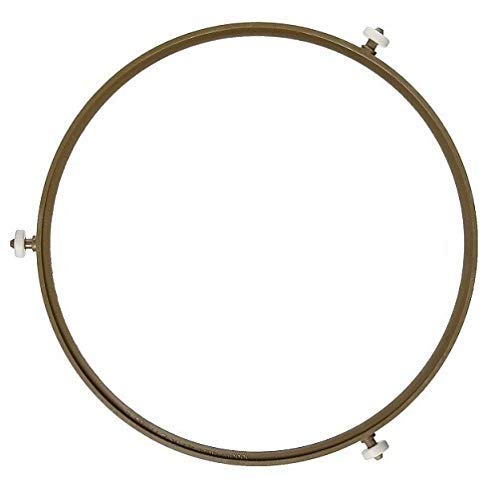 J K b K Microwave Oven Rotating Ring (Brown/White, Size 9 Inch