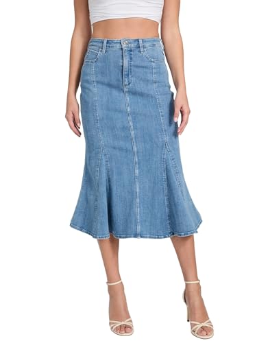 GUESS Women's Lia Denim Midi Skirt