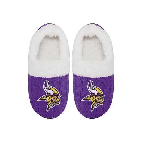 Image of FOCO Womens NFL Team Color Moccasin Slippers | Casual Slippers