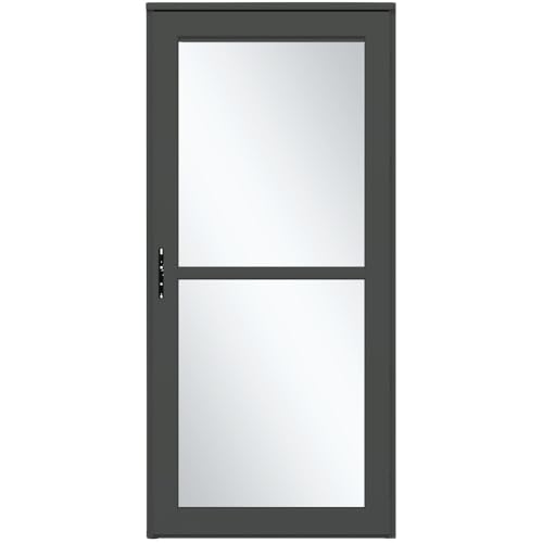 Platinum Retractable Screen Graphite 36-in. Right Hinge Storm Door