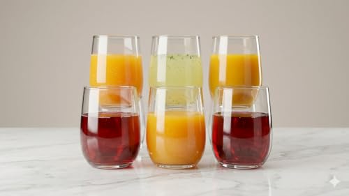 Image of YERA Rome Glass Tumbler, Clear, 255ml, Set of 6