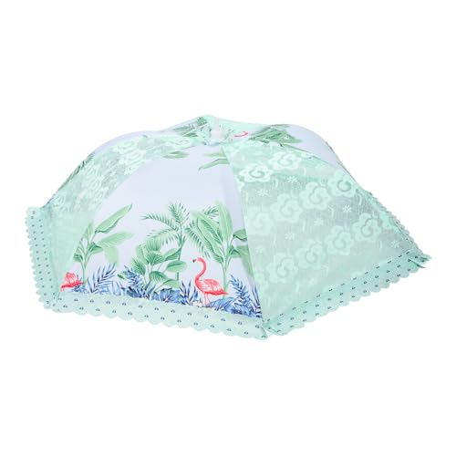 PartyKindom Tienda Plegable para Alimentos con Diseño Decorativo Protector Salpicaduras y Cubierta Polvo para BBQ Picnics y Fiestas Cubierta de Comida Verde con de