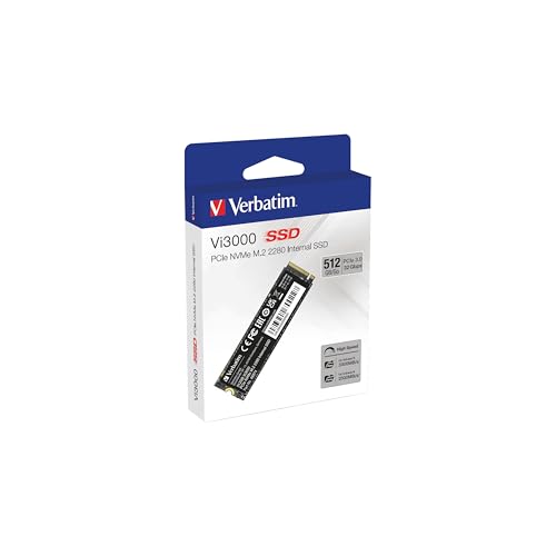 Image of Verbatim 512GB SSD Vi3000 Internal Solid State Hard Drive PCIe NVMe M.2 2280