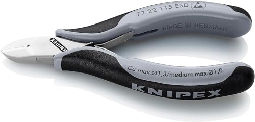 Pinces coupantes de côté pour l'électronique ESD Knipex 77 22 115 - 2
