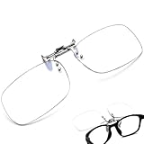 [OptiZen] クリップ式老眼鏡 前掛け 跳ね上げ式 ケース付き シニアグラス シニアメガネ リーディンググラス ブルーライトカット クリップアップ メガネの上から クリップオン 軽量 コンパクト UVカット 携帯便利 男女兼用