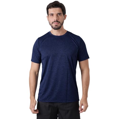 Camiseta Academia Treino Dry Fit Fitness Slim Fit (Azul, M)