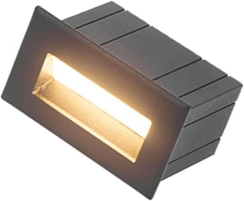 DARZYS Buried Light, LED Underground Lamp, Frosted Lamp Warm Light Outdoor Decorations, IP54 Waterproof Wall Corner Light,Used for Stairs Patio Deck(90x50mm)