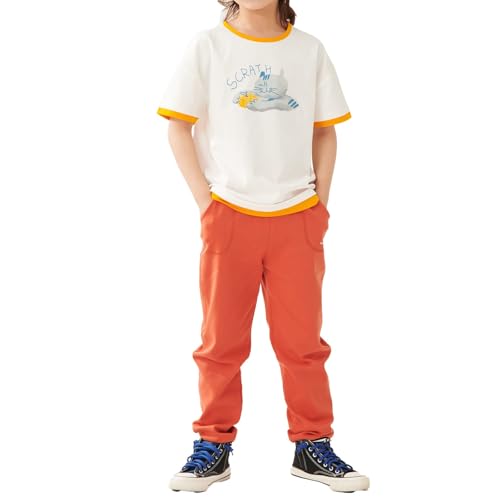 Organic Cotton Kids Jogger Pants, Soft and Breathable Sweatpants for Boys