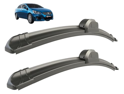 Caronix Windshield Car Wiper Blades Compatibility With Maruti Ciaz (Model : 2012-2018), Ciaz Wiper Blades - Set of 2Pc (D-24,P-16)