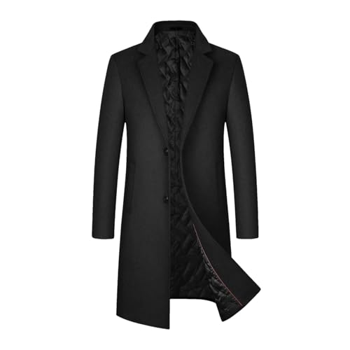 Manteau épais en laine homme coupe S ajustée chaud et chic