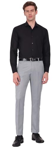 Image of Jack and Jini Formal Pant for Men. Regular Fit, Lightweight, Flat Front, Premium Cotton Polyester Blend Fabric. Office, Party and Casual Wear. Non Stretchable.