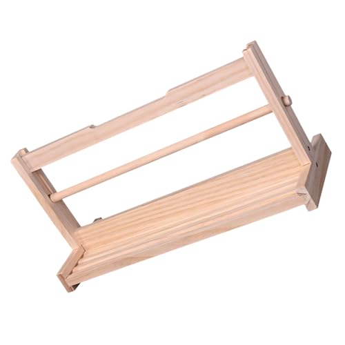 Soporte de madera HAPINARY para rollo de papel: organizador vintage portátil de escritorio.