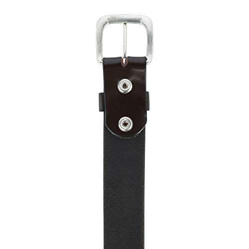 CTM Men's Leather 1 3/8 Inch Removable Buckle Bridle Belt2