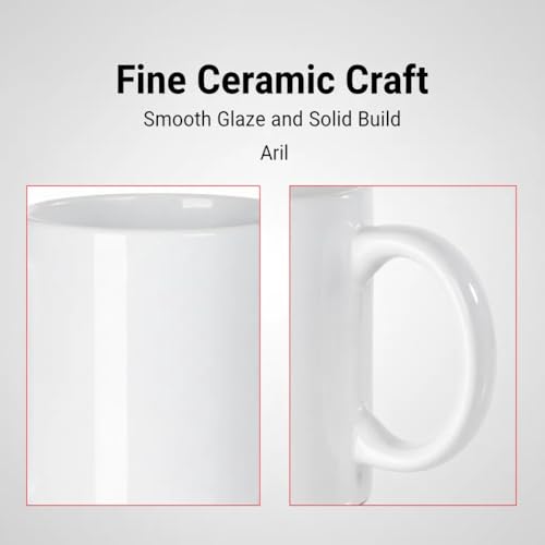 Taza de cerámica blanca 11 oz para sublimación miniatura 6