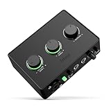 FIFINE USBオーディオインターフェイス 2入力2出力 XLRマイク接続 楽器入力対応 音声モニタリング可能 ゲイン調節ノブ 48Vファンタム電源 楽器/ギター/音楽 ビデオ/動画作成 録音/実況/配信 ポッドキャスト オーディオミキサー ボーカル用 Amplitank SC1