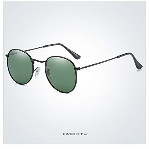Preisvergleich Produktbild HONGYAN Klassische Runde Polarisierte Sonnenbrille Männer Sonnenbrille Frauen Metallrahmen Linse Brillen Fahren