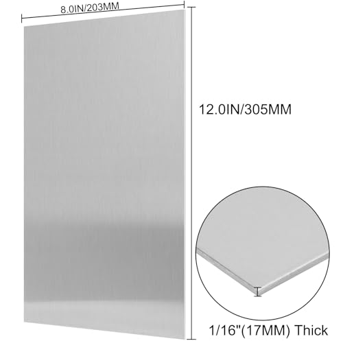 Ckvihav CISKY-430STEEL-240413-56 430 Stainless Steel Sheet Metal 8 Inch X 12 Inch X 1/16 Inch Inch Metal Plates thumb #2