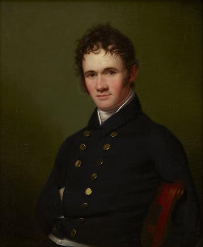 Impression d'art Portrait du commandant Lewis Warrington par Rembrandt Peale Toile 60x90