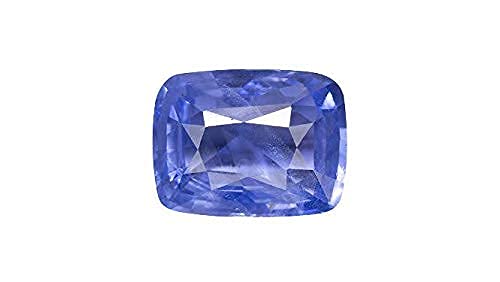Zafiro azul Neelam AAA++ natural sin calefacción de 8.00 Ratti tallado en plata de ley