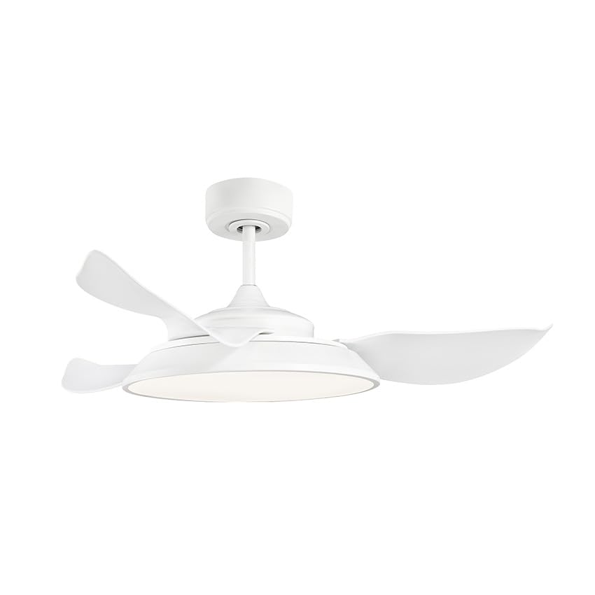 Eden pulse Ventilador DC 40W 3 Aspas 107d 4400lm 6 Velocidades 3000-4000-6500K Con Control Remoto, Memoria y Temporizador para Enfriar Espacios.