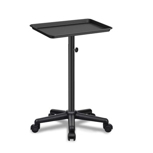 Image of Salon Senor Salon Tray on Wheels,Height Adjustable Salon Color Tray Rolling Instrument Tray for Hair Stylist