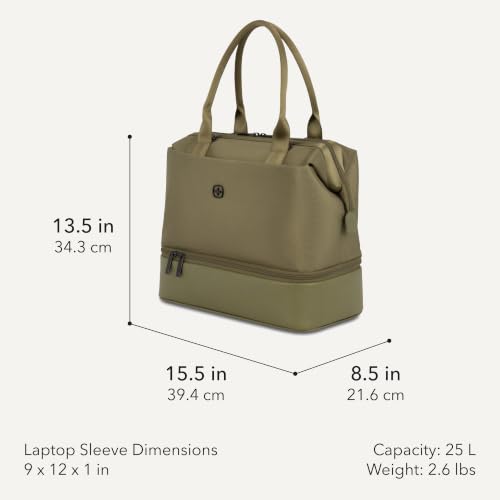 Image of SWISSGEAR Signature Hardside Expandable Carry-On Spinner & Mini Weekender Tote Set, ABS Construction, TSA-Friendly Lock, Olive Branch, 2-Piece Set (19-Inch /Mini Weekender Tote)