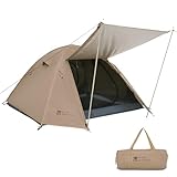 MOBI GARDEN テント 1-2人用 ドームテント 自立式 前室あり キャンプテント 耐水圧3000mm コンパクト軽量 二重層構造 通気防風防雨 アウトドア 登山用 簡単設営 初心者キャンプ用品