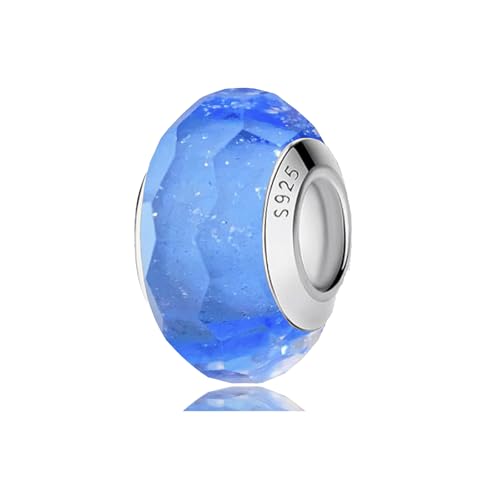 Murano Glass Charms for Pandora Bracelets Authentic 925 Sterling Silver Charms for Bracelets Glass Charms fit Pandora Style Bracelet for Women
