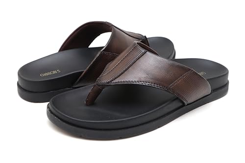 Image of GIBBON'S Series Men's Leather Sandals|Ethnic, Formal, Office Slipper for Man