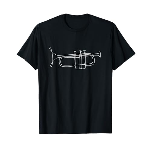 Trompeta de arte de línea elegante para trompetistas Camiseta