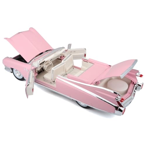 1959 Cadillac Eldorado Biarritz Convertible rosa Maisto 1:18 miniatura 3