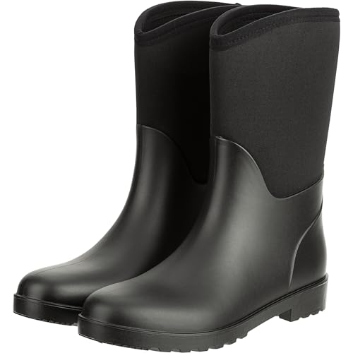 RL24 - Gummistiefel Basicline – Thermostiefel für Stall & Weide – wasserdichte Stallstiefel – Allwetter-Stiefel halbhoch – Thermo-Reitschuhe in schwarz – Unisex Winterschuhe in Größe 39