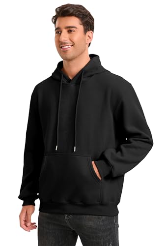 Jhsnjnr Jhsnjnr Hoodie Herren Einfarbig Basic Sweatshirt mit Kapuze Kordelzug Hoody Freizeit Pullover Langarm Lounge Kapuzenpullover - Zusatzansicht 4 | TV | Video | Foto