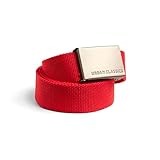 Standard Urban Classics Unisex Bælte Lærred bælte G rtel, Rot, Einheitsgröße EU
