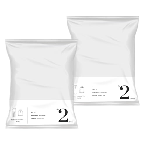 Bolsas de viaje al vacío – Bolsas de compresión para el viaje | bolsas de almacenamiento al vacío | 2 bolsas de embalaje para guardar ropa | bolsas de almacenamiento a presión | embalaje de