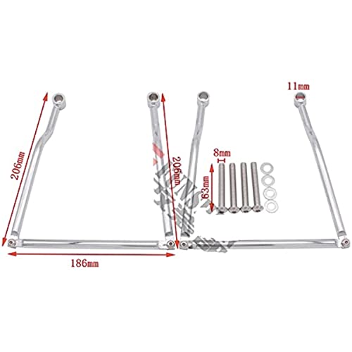 Barra de soporte para alforjas para motocicleta Yamaha V-Star, Drag Star, Virago, Royal Star y Wild Star - Cromo/Negro miniatura 3