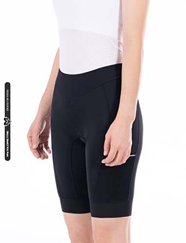 MY KILOMETRE Womens Triathlon Shorts 8” Inseam Tri Shorts with Side Pockets Adjustable Drawstring2