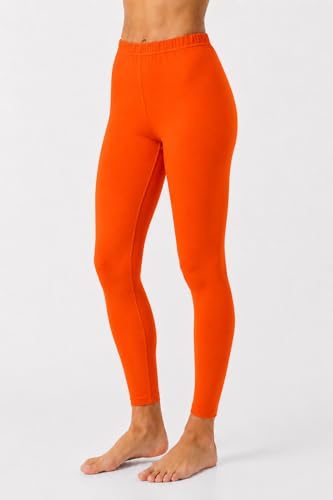 Image of Women's Cotton Lycra Ankle Length Leggings | Soft & Stretchable Everyday Wear