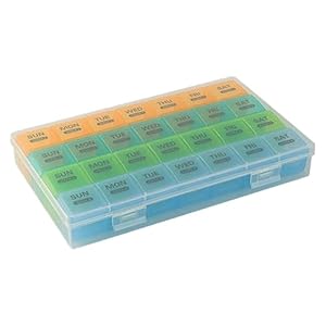 Large Monthly Pill Organizer, 28 Day Pill Box, Pill Organizer By Week, Monthly Pill Cases, Dust-Proof Pill Container, User-Friendly And Travel-Ready Perfect For Daily Health Management, Supplements