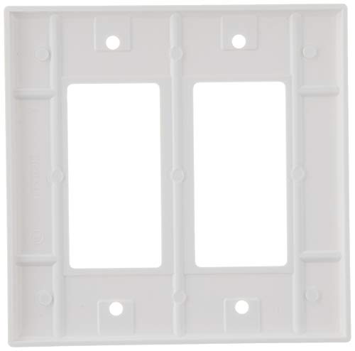 Image of Leviton 80609-W 2-Gang Decora /GFCI Device Decora Wallplate, White (Pack of 2)